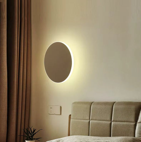 Wall Sconce with Round Backlit LED Design