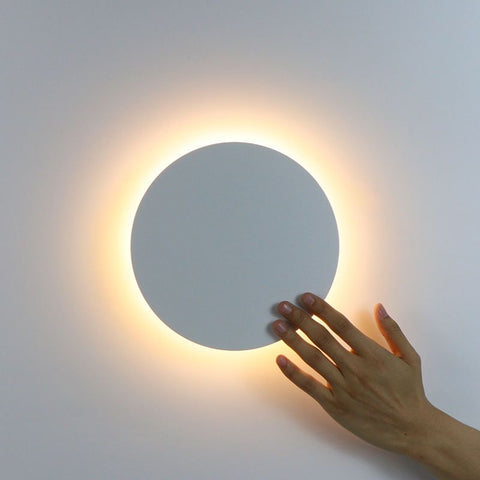 Wall Sconce with Round Backlit LED Design