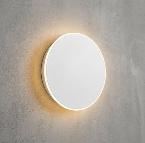 Wall Sconce with Round Backlit LED Design