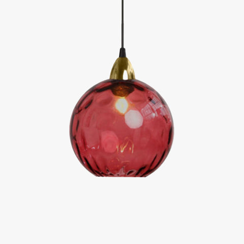 Pendant Light with Rippled Glass Shade