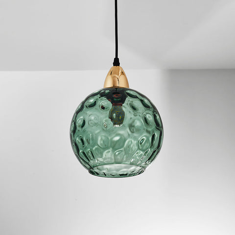 Pendant Light with Rippled Glass Shade