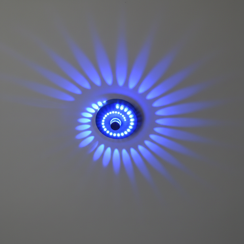 Spiral LED Designer Light with Seven Color Options