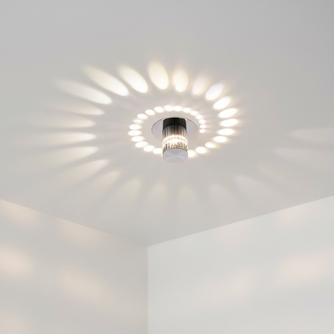 Spiral LED Designer Light with Seven Color Options