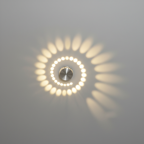 Spiral LED Designer Light with Seven Color Options