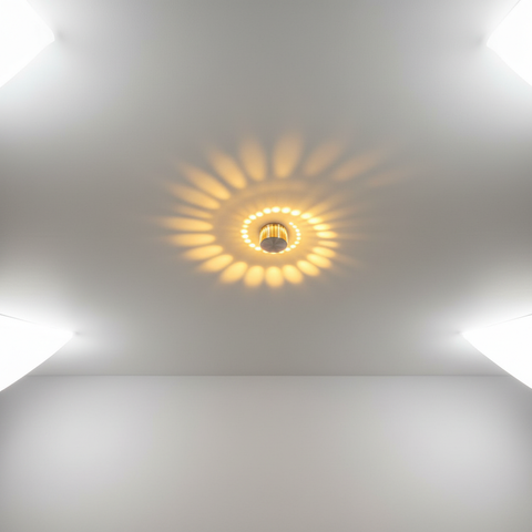 Spiral LED Designer Light with Seven Color Options
