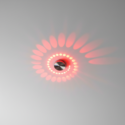 Spiral LED Designer Light with Seven Color Options