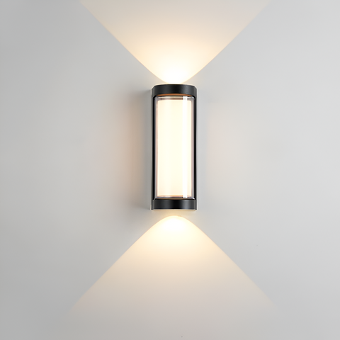 Rectangular LED Outdoor Wall Light with Up-and-Down Glow for Patios