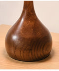 Wood Table Lamp with Circular Clear Shade — product view