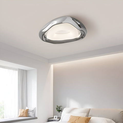 Ceiling Light with Sculptural Bauhaus Form and Integrated LED