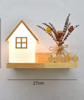 Wood Wall Sconce with Integrated Planter and Globe Light — product view