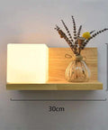 Wood Wall Sconce with Integrated Planter and Globe Light — product view