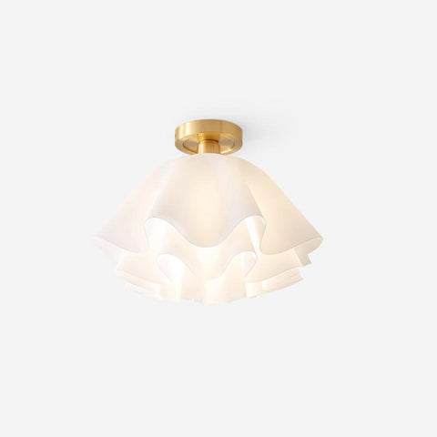 Ruffled Flower Ceiling Light for Living Rooms, Dining Rooms, and Halls
