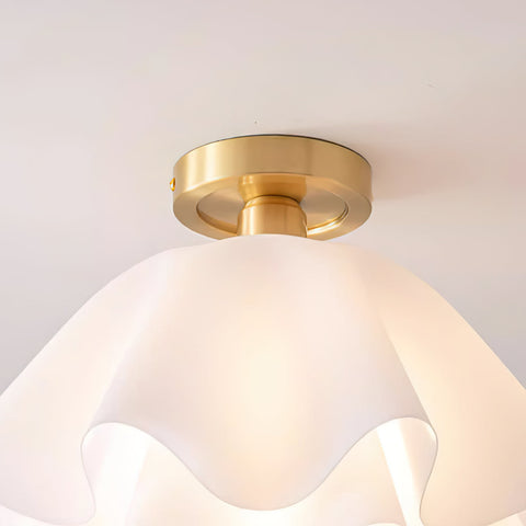 Ruffled Flower Ceiling Light for Living Rooms, Dining Rooms, and Halls