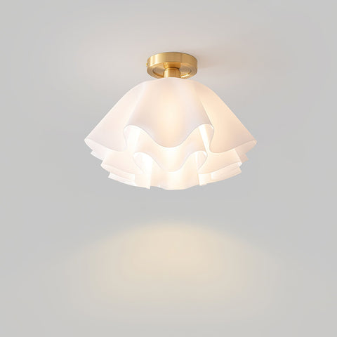Ruffled Flower Ceiling Light for Living Rooms, Dining Rooms, and Halls
