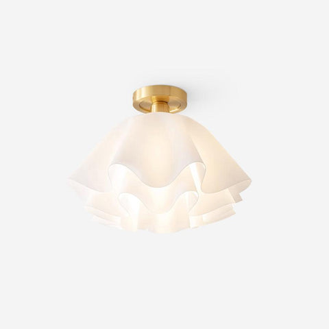Ruffled Flower Ceiling Light for Living Rooms, Dining Rooms, and Halls