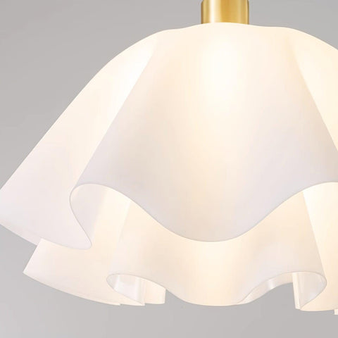 Ruffled Flower Ceiling Light for Living Rooms, Dining Rooms, and Halls