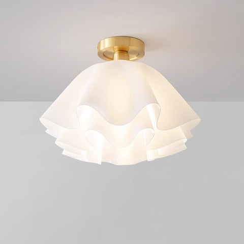 Ruffled Flower Ceiling Light for Living Rooms, Dining Rooms, and Halls