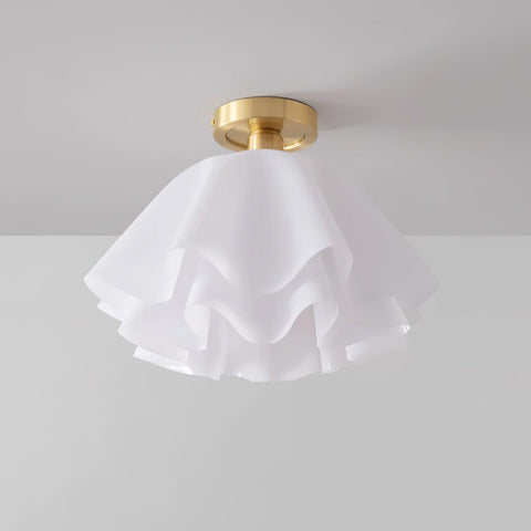 Ruffled Flower Ceiling Light for Living Rooms, Dining Rooms, and Halls