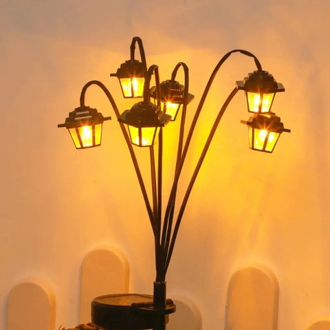 Solar Retro Garden Lantern with LED Lights