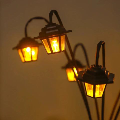 Solar Retro Garden Lantern with LED Lights