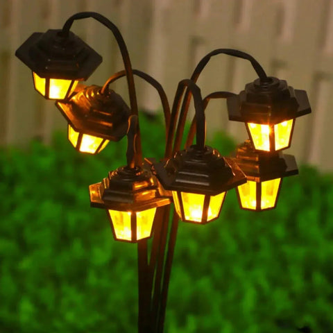 Solar Retro Garden Lantern with LED Lights