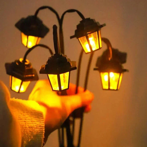 Solar Retro Garden Lantern with LED Lights