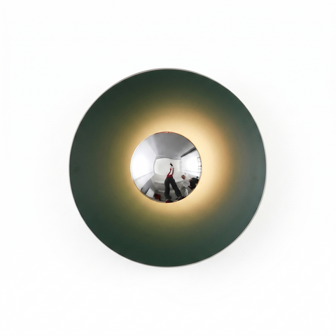 Round Iron LED Wall Lamp with Modern Minimalist Design and Multiple Size Options