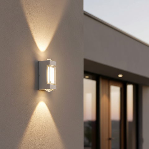 Outdoor Wall Light with Up-and-Down Acrylic Design