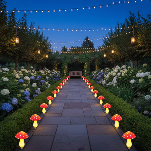 Solar Mushroom Garden Lights – Red Outdoor Decorative Lamps