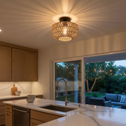 Mini Bohemian Woven Chandelier