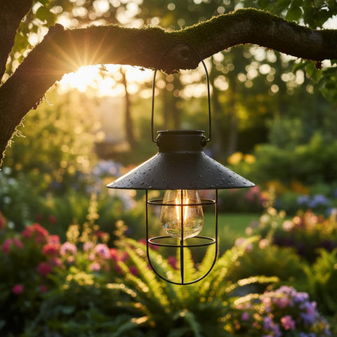 Solar Vintage Lantern – Retro Tungsten LED Garden Light