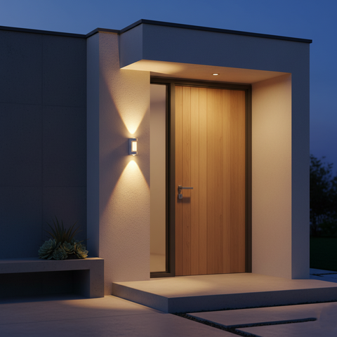 Outdoor Wall Light with Up-and-Down Acrylic Design