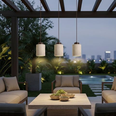 Wabi-Sabi Stone Pendant Light – Japanese Modern Bedroom Chandelier