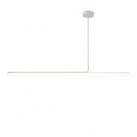 Pendant Light with Linear Aluminum Bar and Warm LED Glow