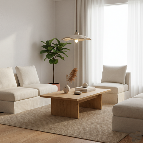 Pendant Light with Flower-Shaped Cement Shade