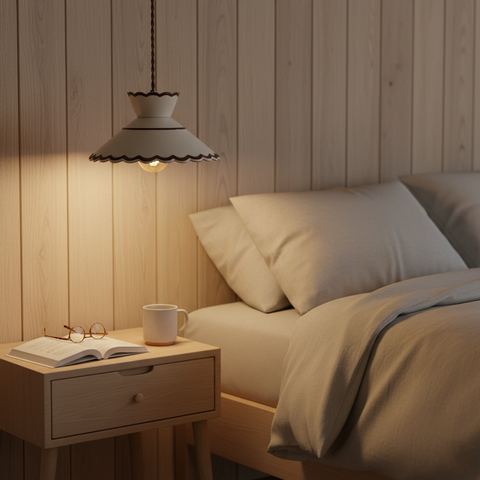 Pendant Light with Vintage Ceramic Shade
