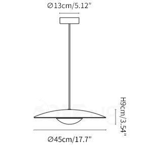 Pendant Light with Layered Metal Saucer Shade