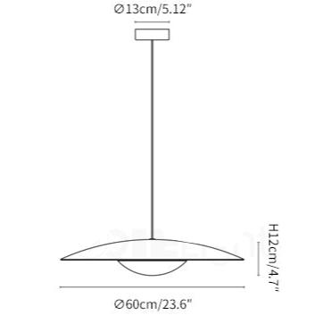 Pendant Light with Layered Metal Saucer Shade