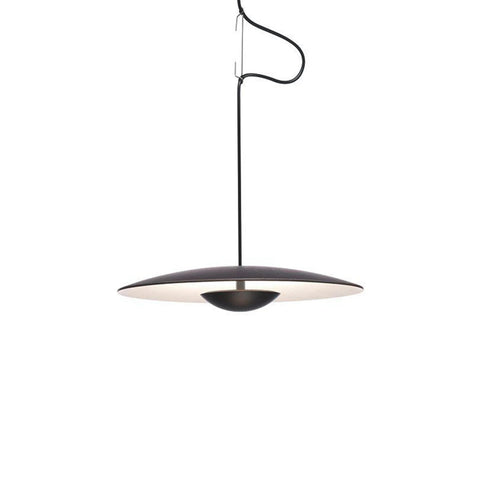 Pendant Light with Layered Metal Saucer Shade