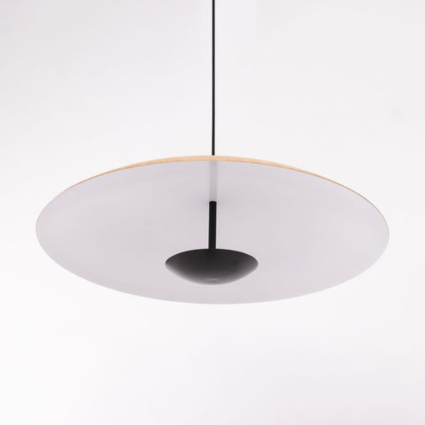 Pendant Light with Layered Metal Saucer Shade
