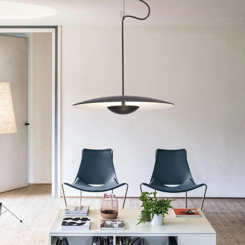 Pendant Light with Layered Metal Saucer Shade