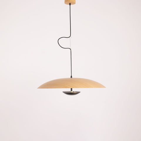 Pendant Light with Layered Metal Saucer Shade