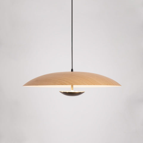 Pendant Light with Layered Metal Saucer Shade