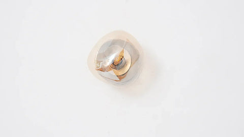 Glass Wall Sconce with Metal Frame and Sculptural Shade — product view