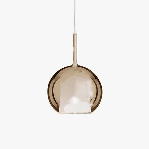 Round Glass Globe Pendant Light for Kitchen Islands and Dining Rooms