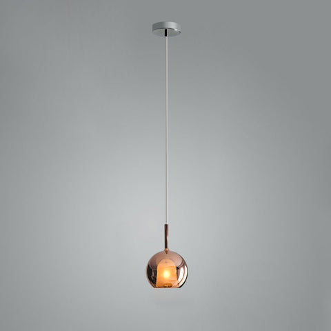 Round Glass Globe Pendant Light for Kitchen Islands and Dining Rooms