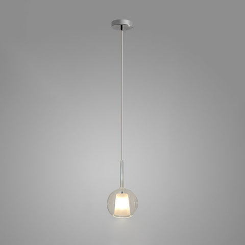 Round Glass Globe Pendant Light for Kitchen Islands and Dining Rooms