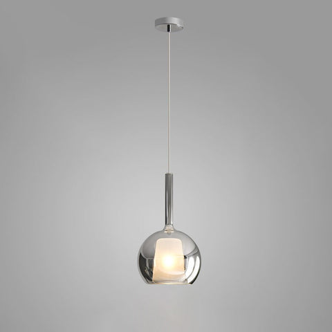 Round Glass Globe Pendant Light for Kitchen Islands and Dining Rooms