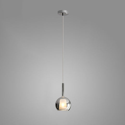 Round Glass Globe Pendant Light for Kitchen Islands and Dining Rooms