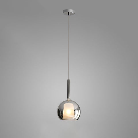 Round Glass Globe Pendant Light for Kitchen Islands and Dining Rooms